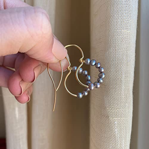 Chan Luu Taupe Freshwater Pearl Drop Earrings In Gold Vermeil #TOP4