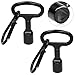 YYWEi 2Pcs Chiavi triangolari in metallo con 2 Moschettoni per Armadietto Contatore Elettrico Acqua Gas