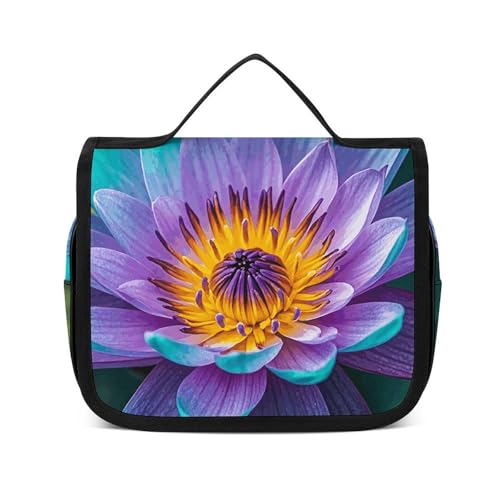Trousse de toilette à fleurs grande capacité avec crochet pour voyage