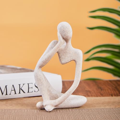 Estatua Decorativa Pensador Minimalista para Escritorio