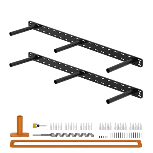2pcs Floating Shelf Hardware Heavy Duty Hidden Shelf Brackets Support,Wall Mounting Invisible Floating Shelves Bracket with Jig (28' x 6' x 1.5')