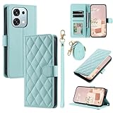 Coque avec Cordon pour Oppo F31/Oppo A6 Pro, [Housse en Cuir PU Premium] [Etui � Rabat] [Pochette de Portefeuille], �tui de Protection pour Oppo F31/Oppo A6 Pro(Vert Clair)