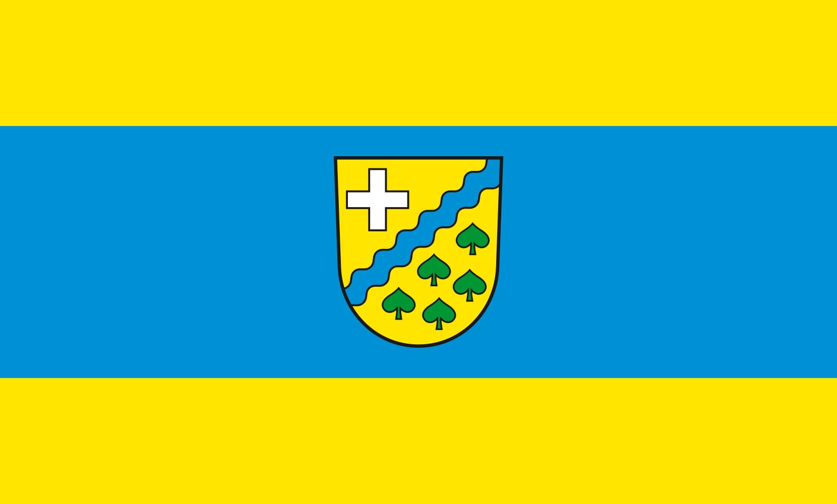 Drapeau paysage 90x150cm Large Halbe de 1.35m² pour mât extérieur