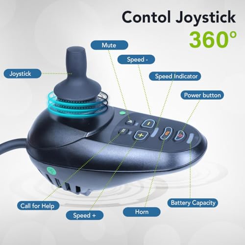 Image of EverActiv EcoMove | Foldable Electric Wheelchair | 22kg Lightweight Motorized with Joystick Control | Lead-Acid Battery | Portable Travel Chair for Elderly | Disabled, Patients | 100 Kg Capacity