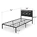 ZINUS Cherie Metal Platform Bed Frame with Faux Leather Headboard, Mattress Foundation with Steel Slat Support, No Box Spring Needed, Easy Assembly, Twin