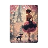 African A-mericans Afro Black Woman Paris Eiffe Tower Car Air Freshener Cute Aromatherapy Tablets Fragrance Cards Interior Mirror Pendant Decor Square
