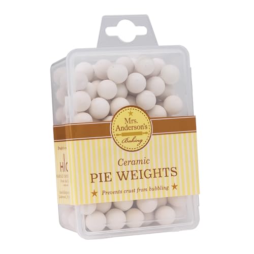 Product Image of the Mrs. Anderson's Baking Pie Weights | Natural Ceramic Stoneware Beads for Blind Baking | Heat-Safe, Food-Safe, Easy to Use | Prevents Shrinking, Puffing, Bubbling | Individual Weighted Balls