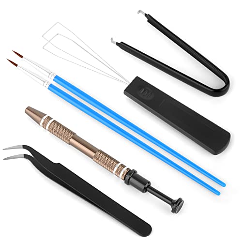 Image of RUNJRX Keyboard Lube Kit with Tweezers,Keycap Puller,Switch Puller,4-Claw Grabber,Lube Pen for Custom Keyboard, Keyboard Lube Tools