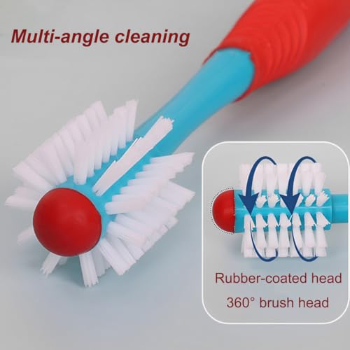 Image of 2 Pcs Dog Toothbrush Double Headed pet Toothbrush Soft 360 Degree Dog Tooth Brush Double-Headed Design Brush Head for Small and Large Dogs Cats Puppy Teeth Cleaning