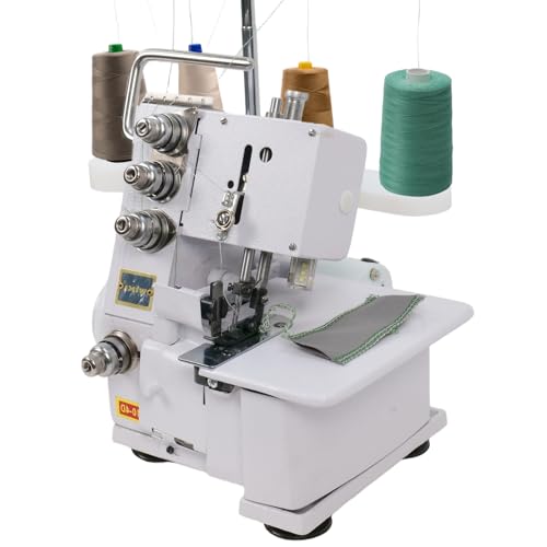 NBYTLT Overlock Machine Professional 3 or 4 Thread Seaming Machine with LED Light and Accessory Kit Heavy Duty Metal Sewing Machine Frame for Cotton Silk Denim White