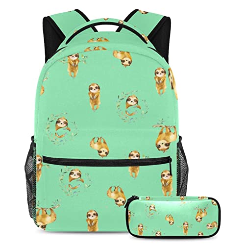 Sac de voyage pour étudiants motif paresseux, cartable multicolore idéal pour le collège