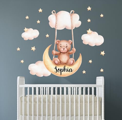 Vinilo Decorativo Personalizado Oso para Pared Infantil miniatura 2