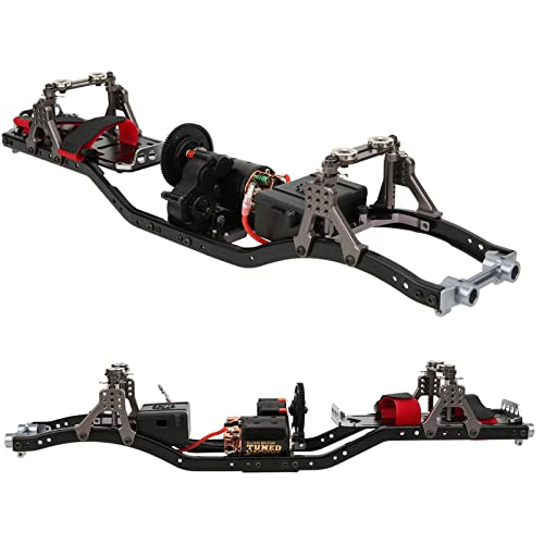 Châssis RC Wakects en carbone et métal noir de 432 mm pour crawler de haute performance