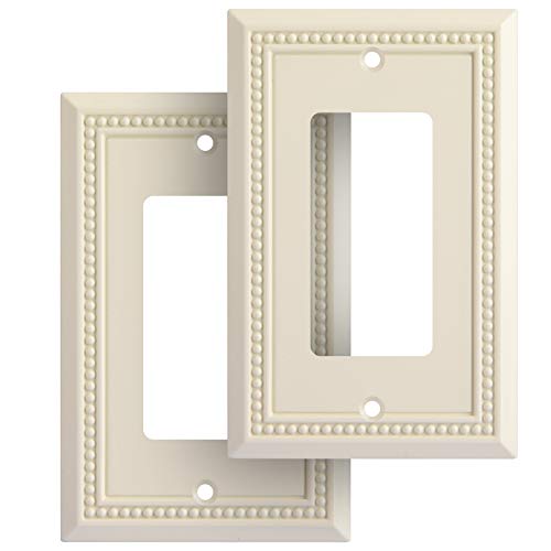 Image of Henne Bery Sunken Pearls Heavy Duty Switch Plate /Wall Plate /Outlet Cover (Single Decorator 3PK, Light Almond)