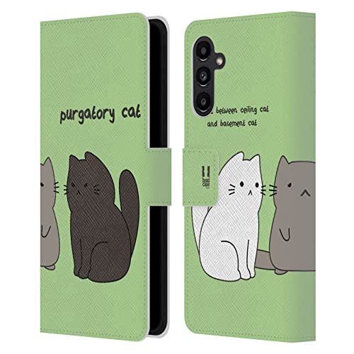 Housse portefeuille Samsung Galaxy A13 5G Head Case Designs coque cuir Chat de Purgatoire