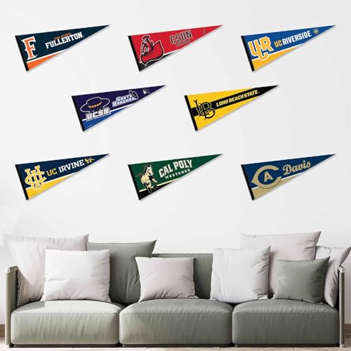 Big West Conference College Pennant Set