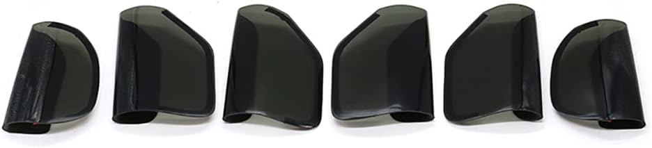 QHCP Acrylic 6Pcs Car Rear Tail Light Lamp Cover Smoked Black Protector Sticker Fit for Ford Mustang 2015 2016 2017