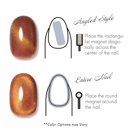 Esmalte en gel cat eye sin HEMA con magneto y brillo holográfico miniatura 4