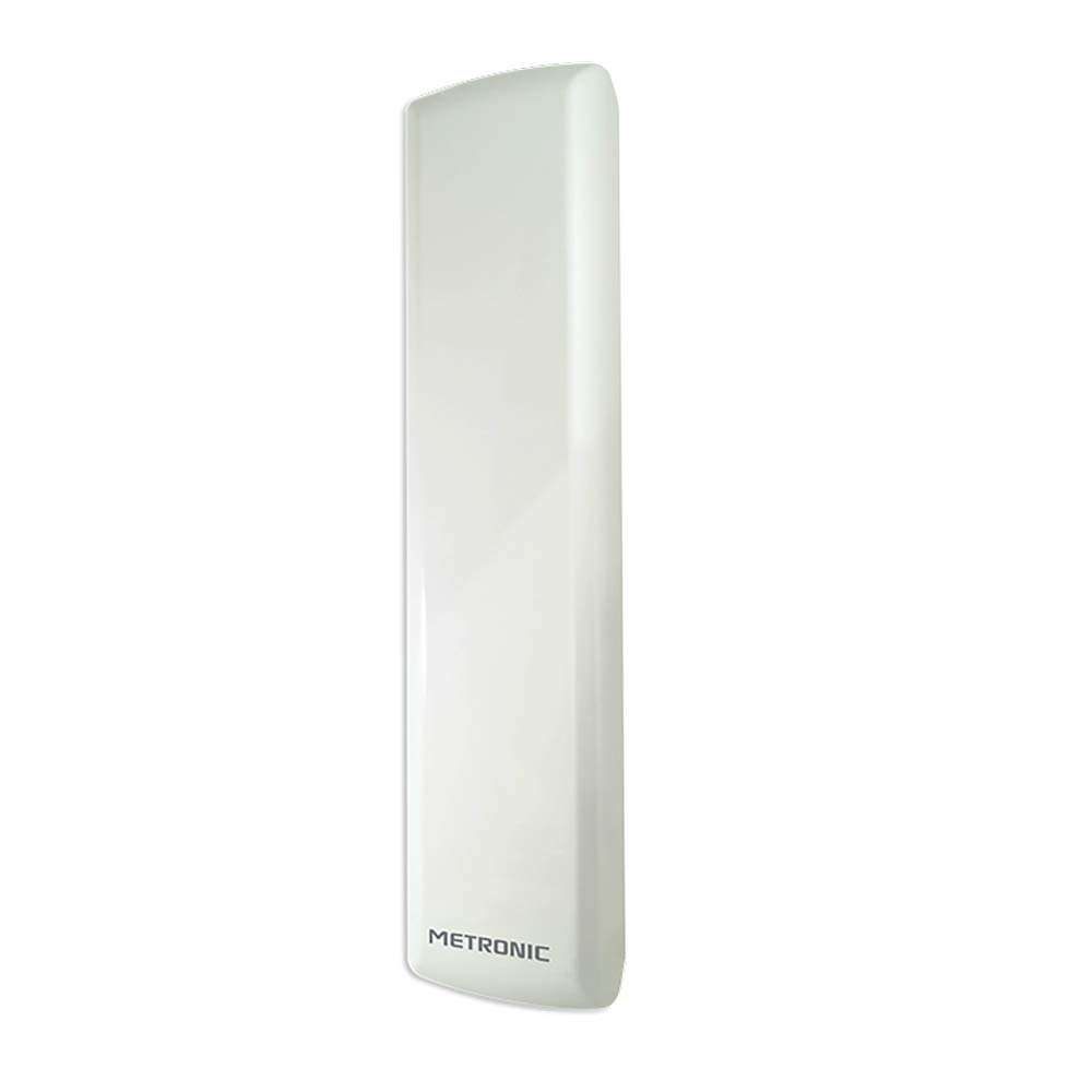 Metronic 415980 - Antena Interior/Exterior DVB-T, UHF amplificada, Extra Plana, discreta, Filtro LTE- 4G, Ganancia 36dB, para Canales de TV gratuitos, para mástil o balcón