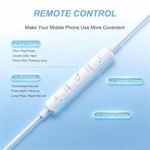 Image of YouthCity 2 Packs for iPhone Headphones Wired Earbuds /Earphones | Built-in Microphone & Volume Control, Nosie Reduction Headsets Compatible with iPhone 14 /13 /12 /11 /XR /XS /X /8 /7 /SE /Pro /Pro Max