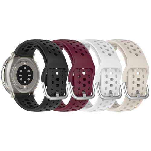 Correa de silicona para Garmin Forerunner 70/170/170 Music/55/165/165 Music/245/645, pulsera de 20 mm para Garmin Vivoactive 6/Vivoactive 5/Vivoactive 3, Medio, Silicona, Sin piedra preciosa