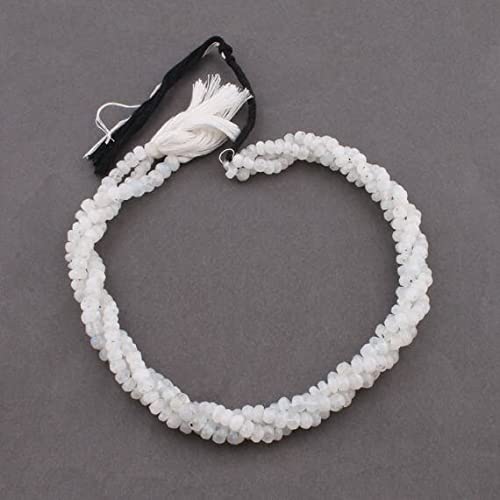 Pierre de lune arc en ciel en rondelles facettées 5-6mm pour création bijoux LKBEADS