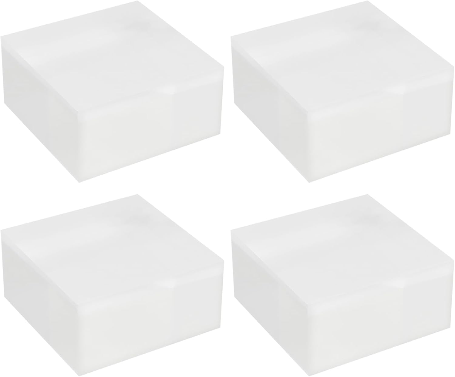 Zorfeter Acrylic Display Block, Square, 2 x 2 x 1 Inch, 4 PCS