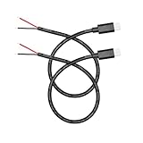【Facile à installer】USB C 2 Pin fil nu, queue en étain pour une soudure facile, vous pouvez visser les fils sur l'équipement d'alimentation USB 5V facilement, pas facile à perdre.