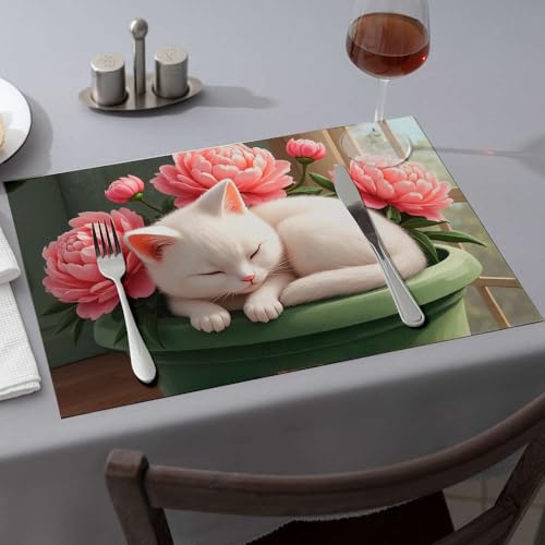 Set de table de Pâques et tapis de fraises champêtre pour cadeau de maison