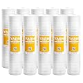 Max Water 5 Micron 20 x 4.5 Whole House String-Wound Sediment Water Filter Cartridge for Well Water | Compatible With PC40-20, WP5BB20P/WP25BB20P (10-Pack)