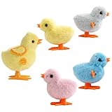 5 Stück Ostern Aufzieh Huhn Spielzeug, Osterdeko Küken Huhn Spielzeug Geschenk Geht für Kleine Junge Und Mädchen, Osterkorb Füllstoffe und Kindergeburtstage küken Spielzeug Oster (Zufällige Farbe)