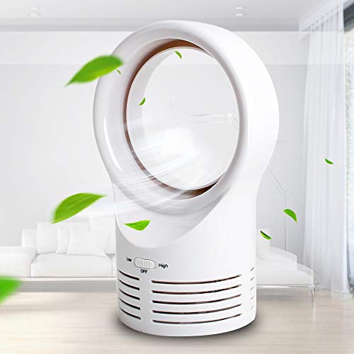 Lolicute Bladeless Fan Table Fan Mini Electric Desk Fan Quiet Cooling Fan Portable