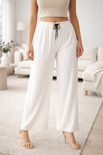 Image of Trendz Women's and Girls Cotton Blend Regular Fit Palazzo Pants | Set of 2