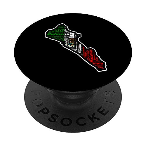Sinaloa Mexico Mapa Bandera Mexicana Mexican State PopSockets Swappable PopGrip