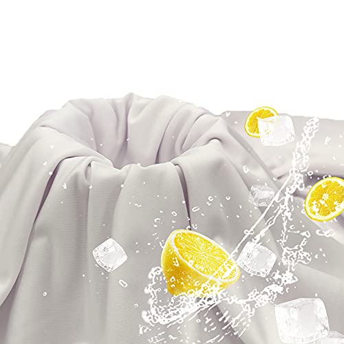 Aicvhin 接触冷感 生地 冷感生地 UVカット アイスコットン生地 吸水速乾 抗菌防臭 ひんやり冷たい ひんやり 柔らかな肌触り 手芸 手作り素材 (ホワイト, 100cm*175cm)