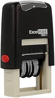 Expiration Date - ExcelMark Self-Inking Rubber Date Stamp - Compact Size - Blue Ink