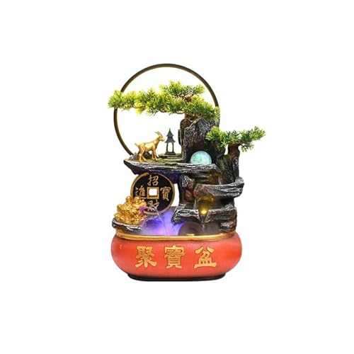 Fontaine de Table Zen avec Roue Décorative pour Salon