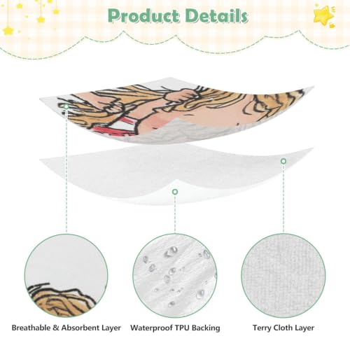 Drap-housse en mousseline imperméable pour berceau motif drapeau américain
