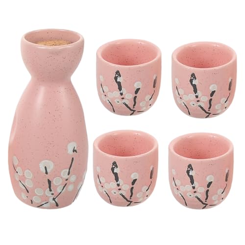 ELAYARD Utensilios De Japoneses para Vino Botella De Sake Japonesa Botella Tokkuri Artículos para Beber Vino Taza para Bebidas Calientes Taza para Beber Sake Tetera para