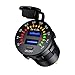 Dual USB Steckdose 5V 4,8A Farb Digital voltmeter 12V Auto ladegerät mit EIN/AUS Schalter für PKW LKWs Motorräder Yachten