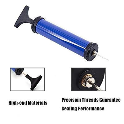 HDNNC Portable Ball Pump, Air Pump with 4 Needles 2 Nozzle 1 Extension Hose Great for Basketball Football Volleyball Soccer