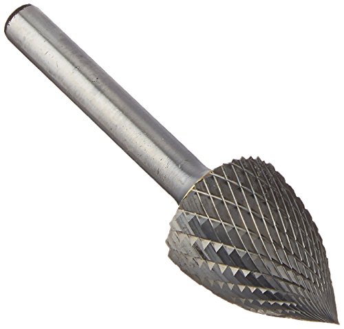 Image of Drill America SG-7 Carbide Burr /Rotary File Tree Pointed-End Double Cut for Die Grinder 3 /4 inch Dia. x 1 inch Cut Length with 1 /4 inch Shank and 2-3 /4 inch Overall Length, DUL Series