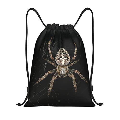 OGNOT Feuer- und Wasser-Phoenix-Rucksack mit Kordelzug, wasserabweisend, Sportrucksack, Turnbeutel, für Herren und Damen, Gruselige Spinne, Medium