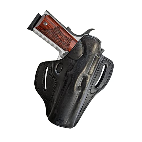 Colt 1911 Commander OWB Pancake Leather Gun Holster 4