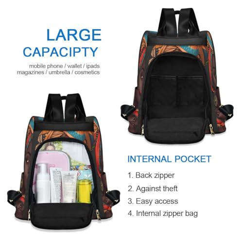 Image of ALAZA Black African Woman Traditional Trips Hiking Camping Rucksack Pack for Women