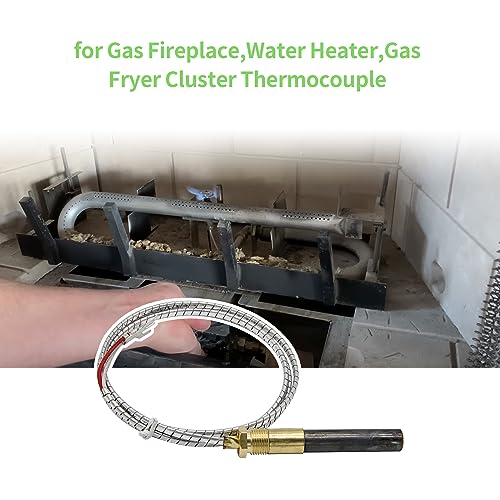 Huarntwo 36\" Thermopile Generators 750 Millivolt Thermopile Q313A for Gas Fireplace,Water Heater,Gas Fryer Cluster Thermocouple