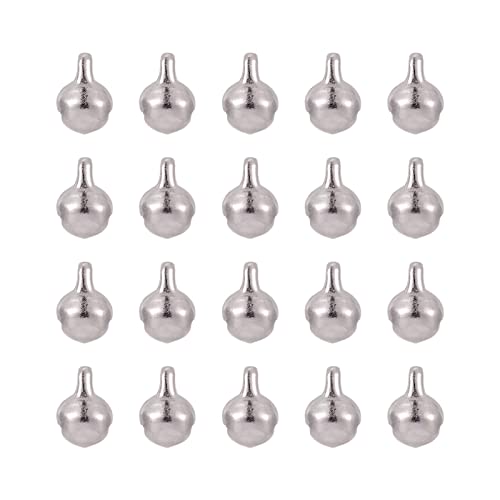 pandahall 100pcs Stainless Steel Jingle Bells 9x5.5x6mm Tiny Bell Dangle Charms Beads for Bracelet Necklace Jewelry Making, Hole: 1.8mm