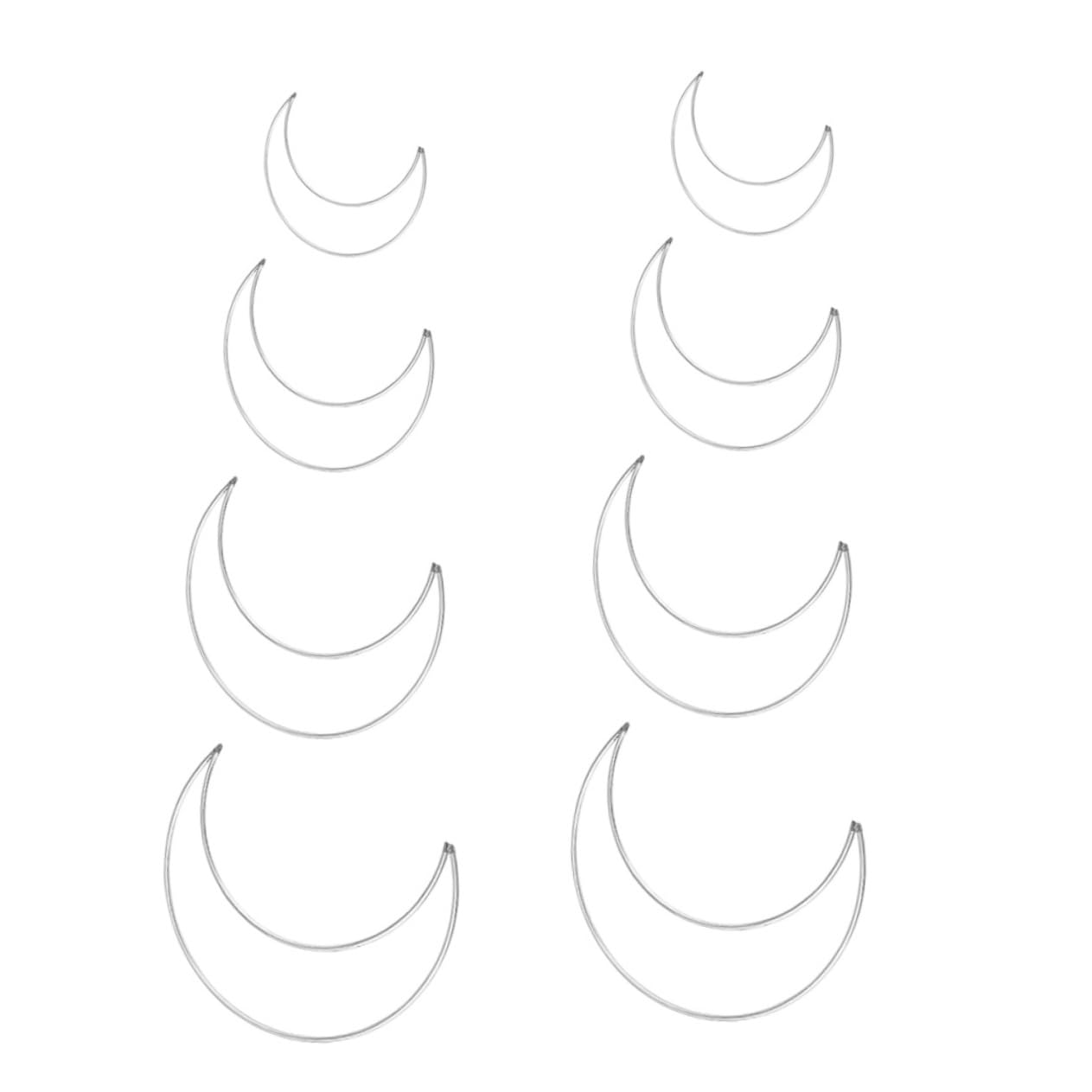 Anillos de hierro de luna Alipis 8 piezas para manualidades y atrapasueños