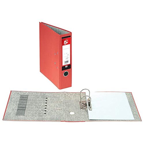 5 Star Lever Arch File 70mm Spine A4 Red [Pack of 10]