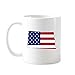 Produktbild DIYthinker Die Vereinigten Staaten von Amerika USA North Dakota Karte Amerikanischer Flagge Flagge Form klassischer Becher weiße Keramik Keramik-Schalen-Geschenk Milch Kaffee mit Griffen 350 ml